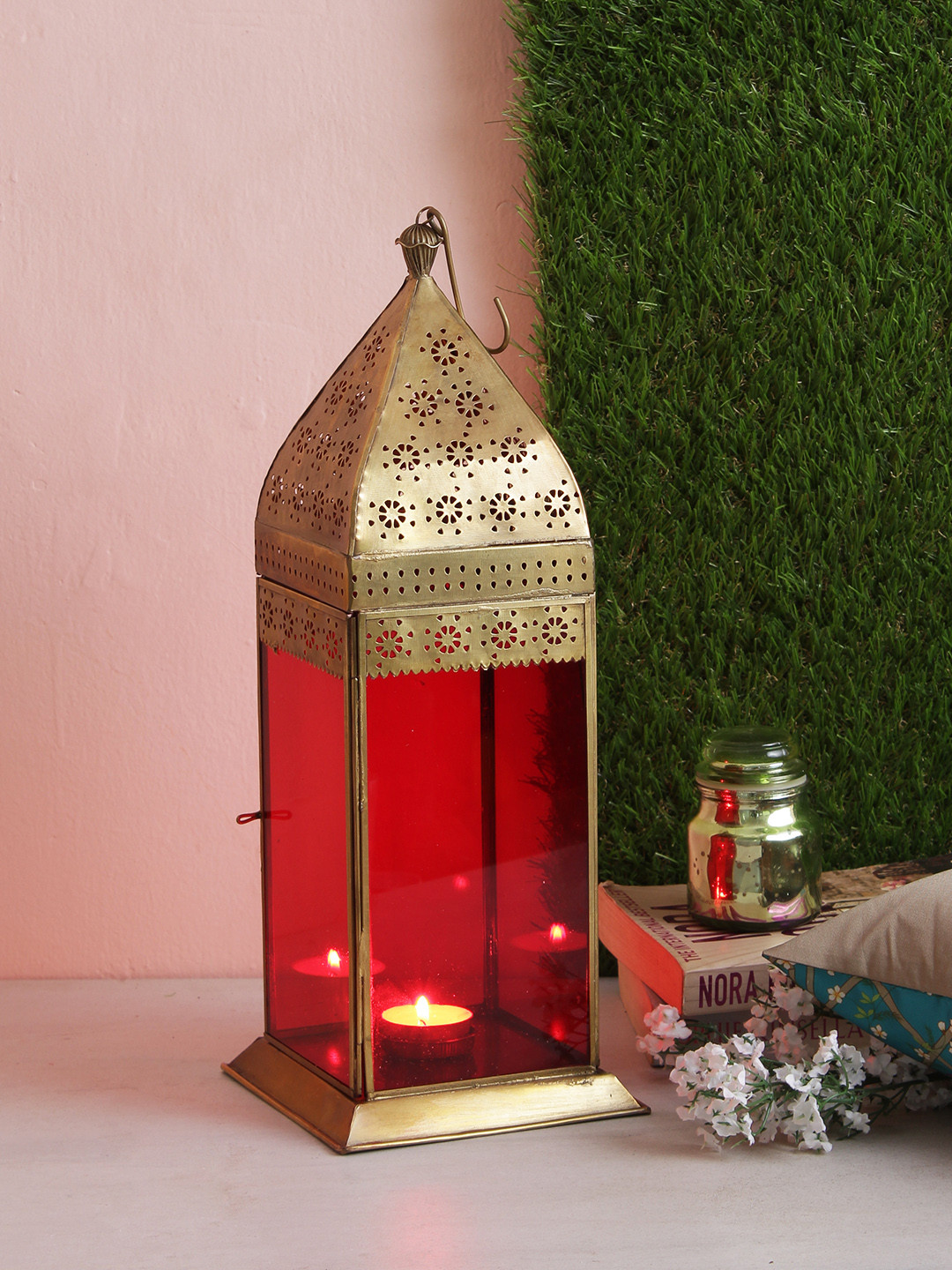 Buy India Circus By Krsnaa Mehta Gold Toned Red Handcrafted