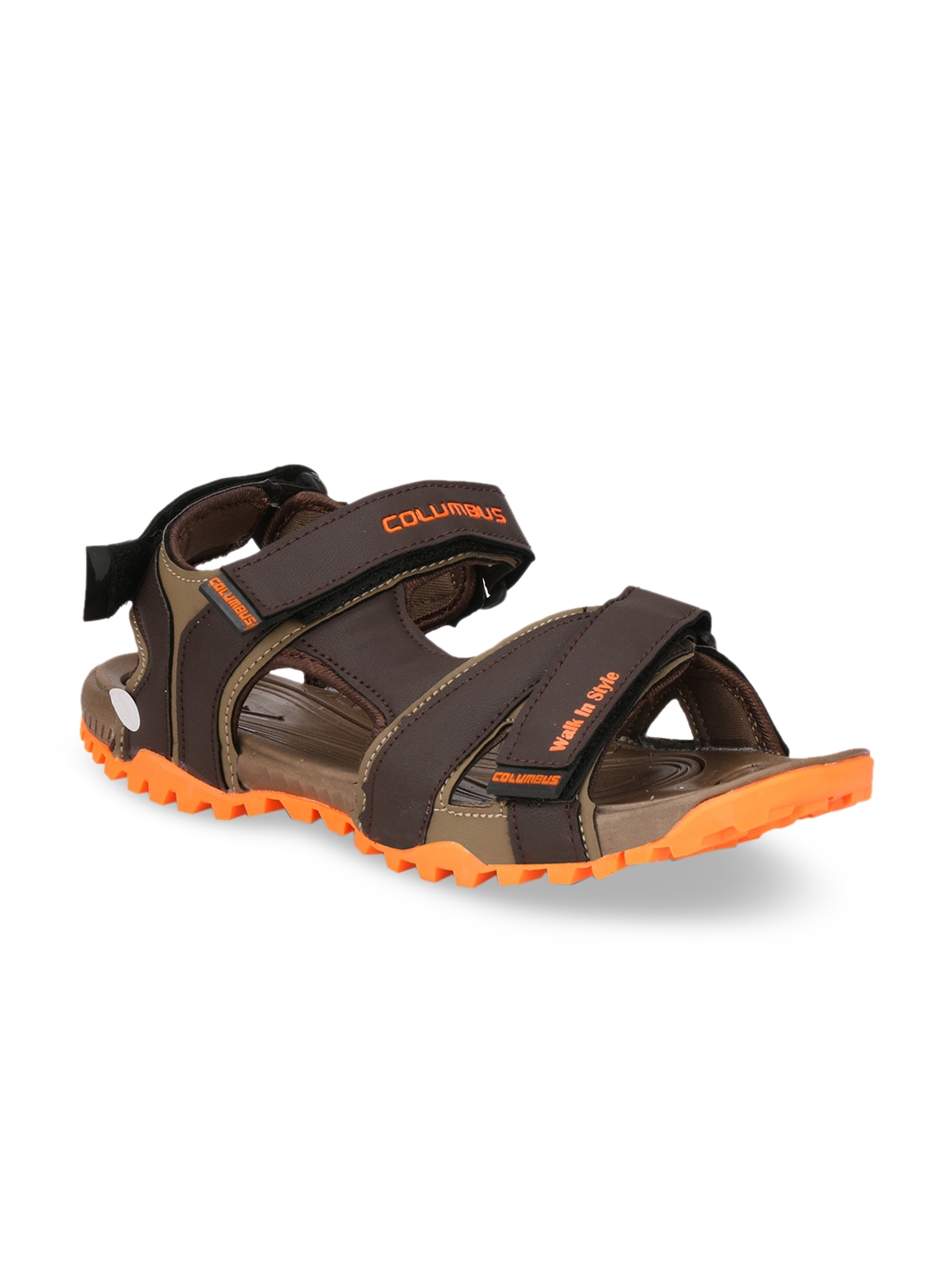 Buy Columbus Men Orange Brown Sports Sandals Sports Sandals