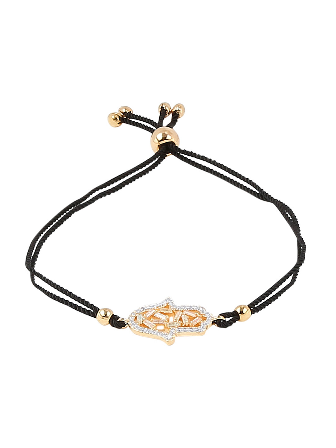 Moon Dust Gold-Plated Evil Eye & Hamsa Designer Bracelet