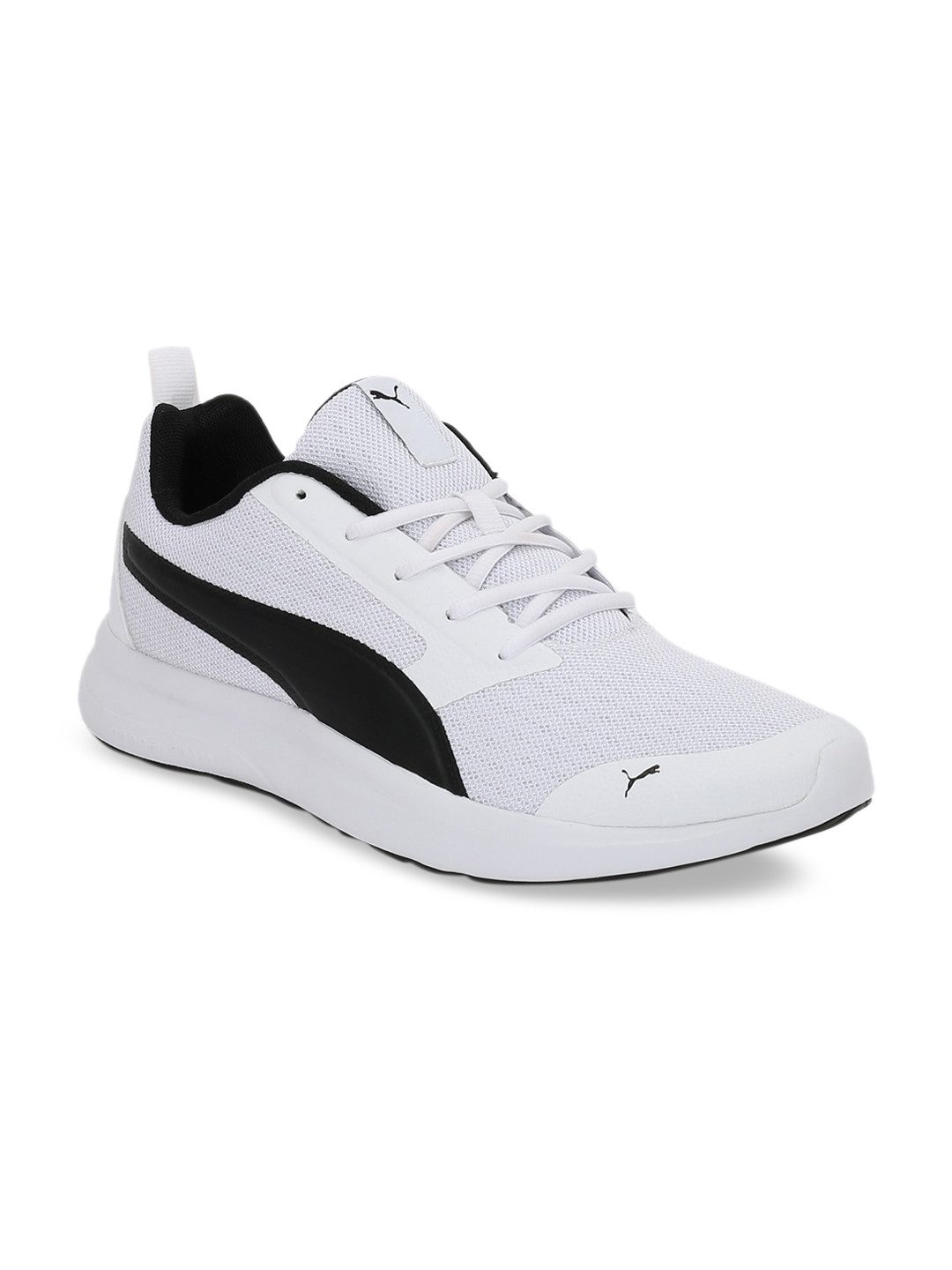 Puma Men White Black Colourblocked Breakout Mesh Sneakers