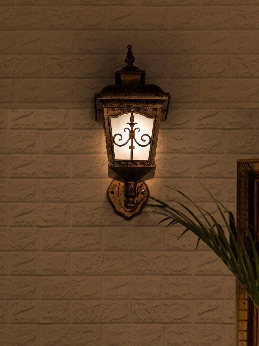 Fos Lighting Gold-Toned Solid Londonderry Outdoor Lamp