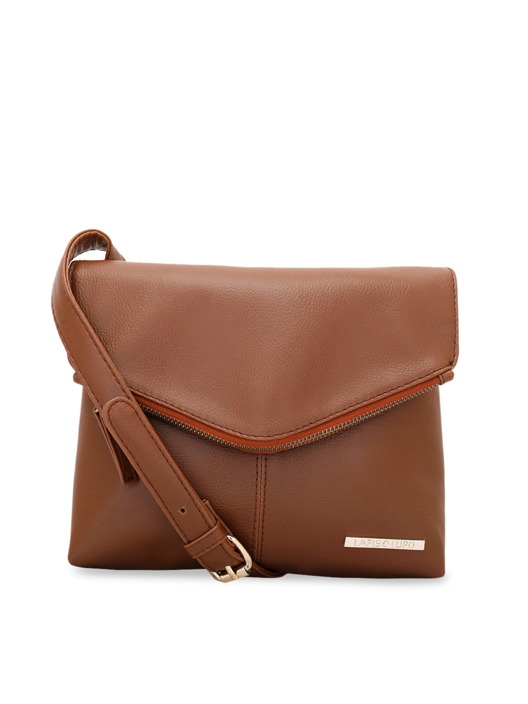 Lapis O Lupo Tan Brown Solid Sling Bag