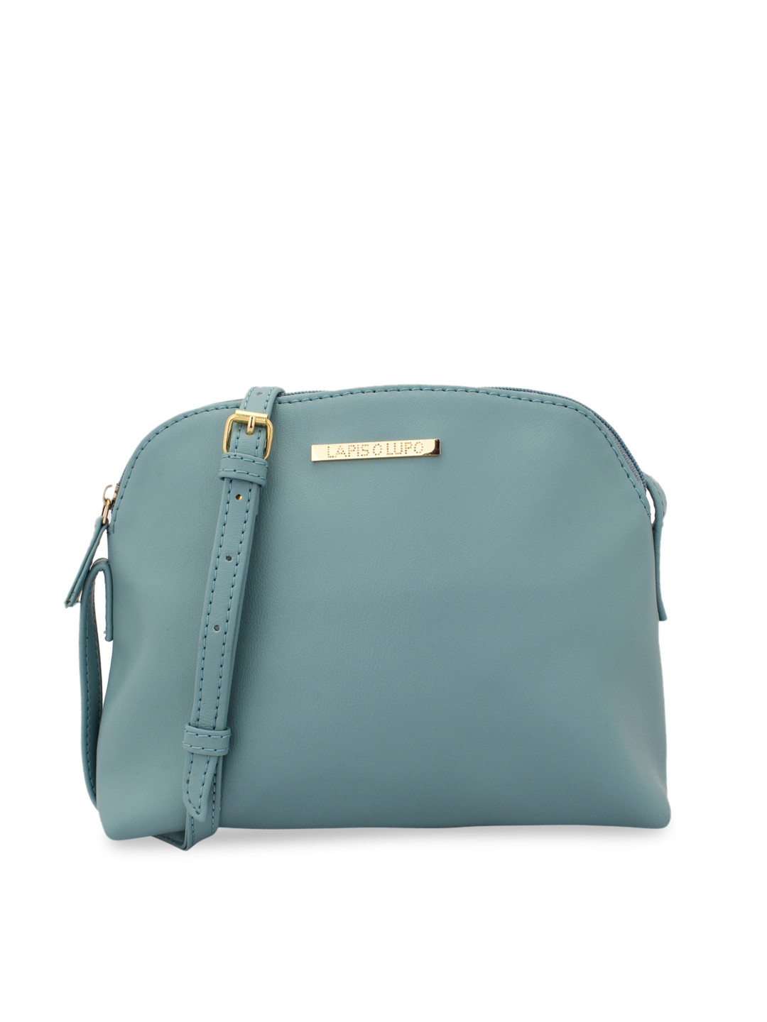Lapis O Lupo Turquoise Blue Solid Sling Bag
