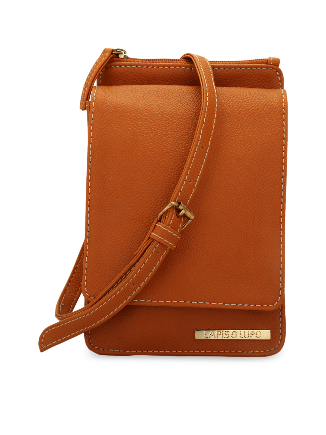 Lapis O Lupo Tan Brown Solid Sling Bag