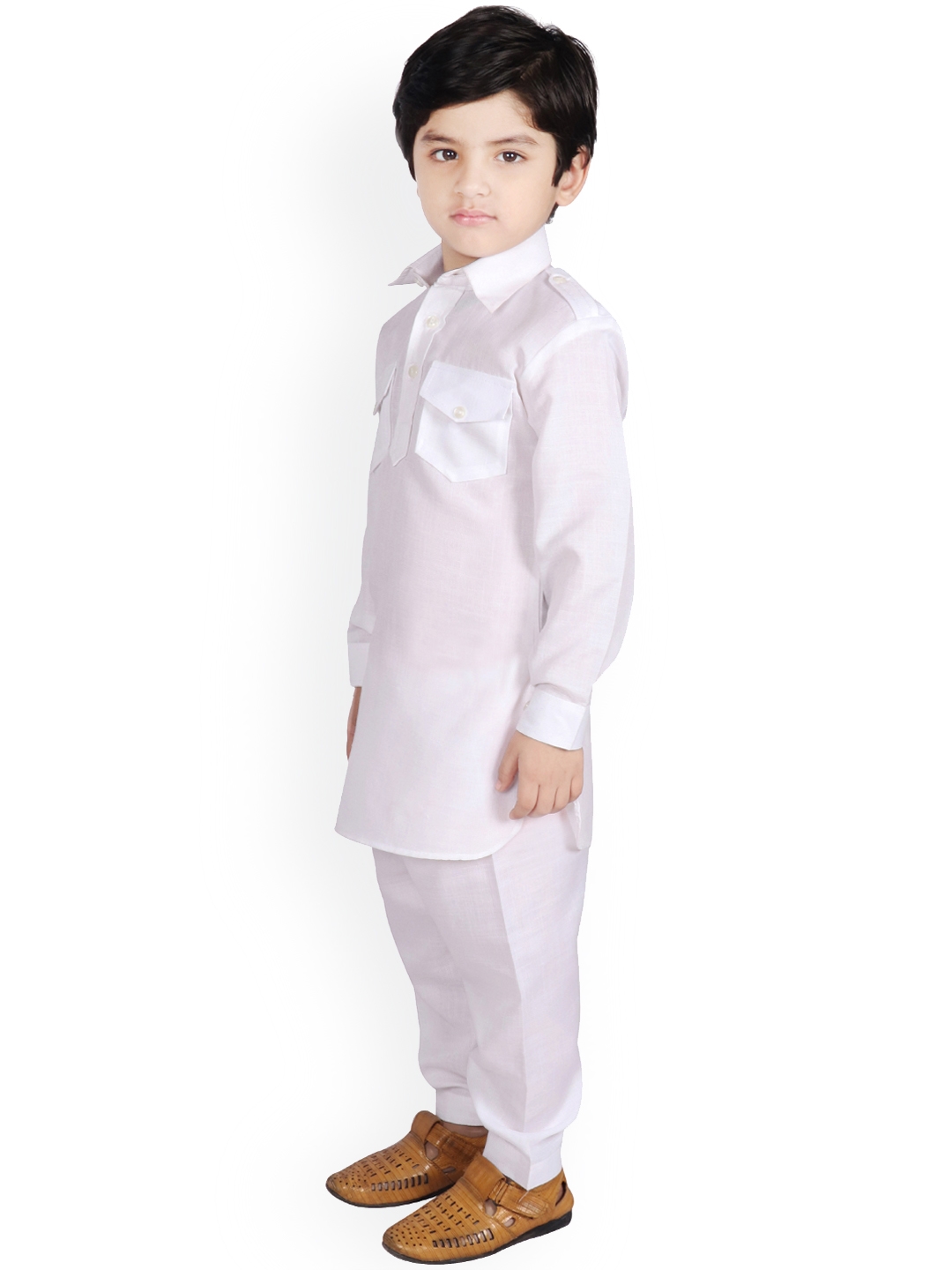 Cotton Blend Pathani Kurta with Salwar for Boys Indian Wear Kurt Pyjama 