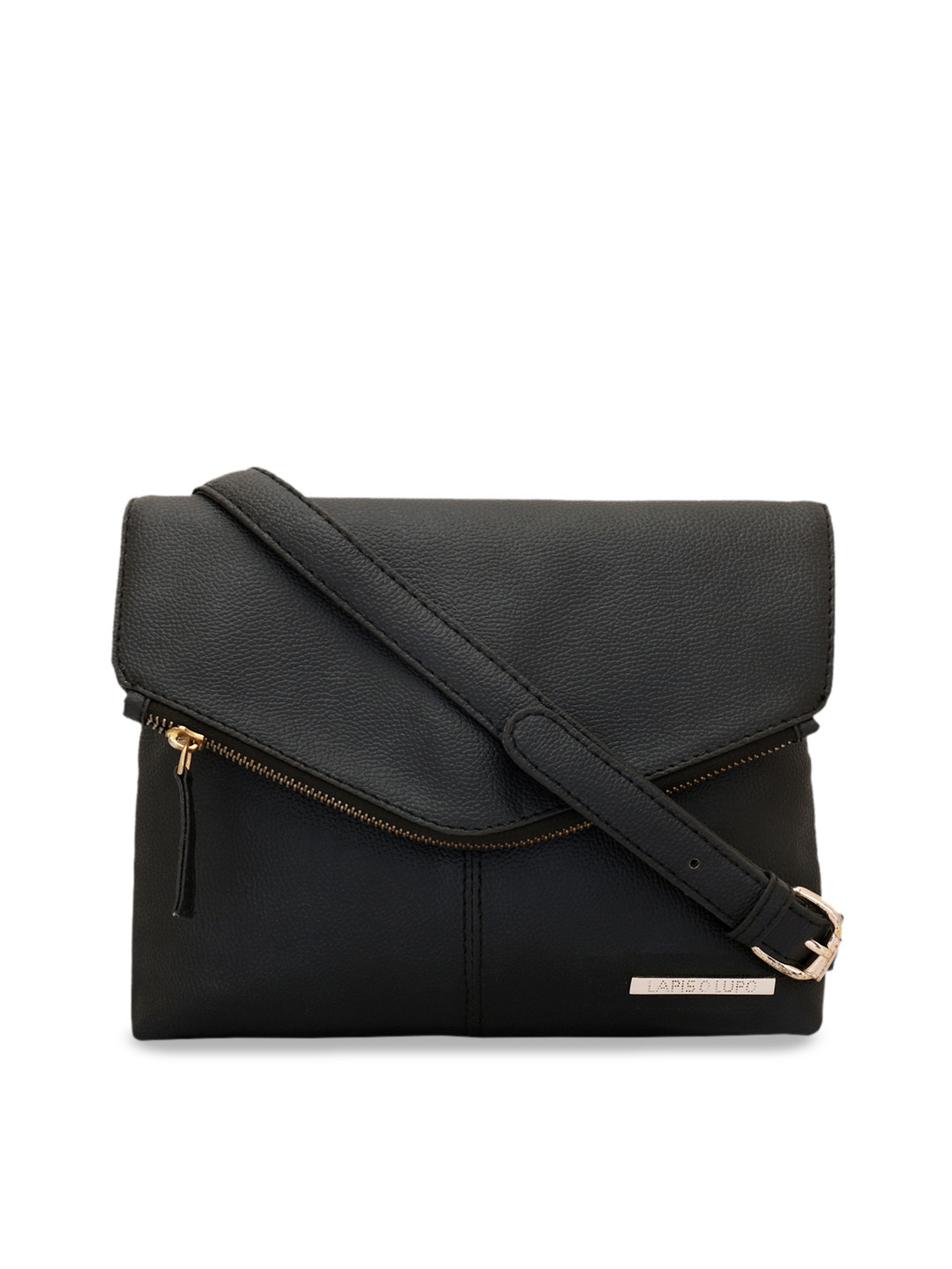Lapis O Lupo Black Solid Sling Bag