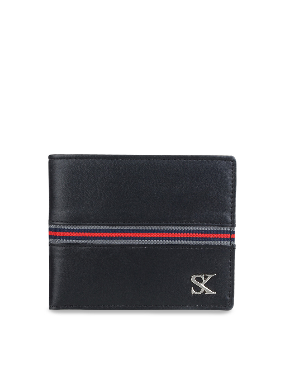 STYLER KING Men Black Leather Two Fold Wallet