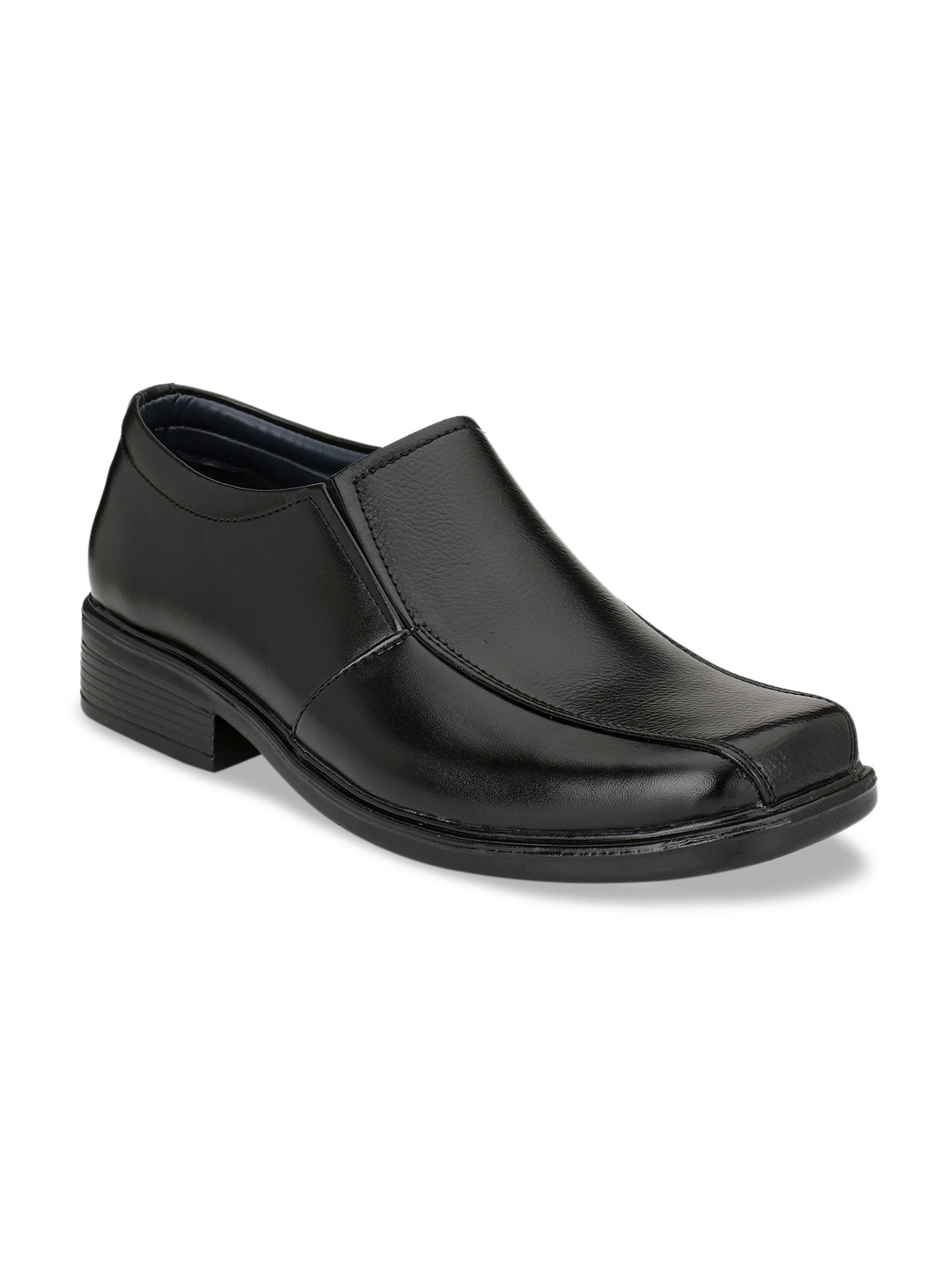 Azzaro Black Men Black Slip-On Formal Shoes