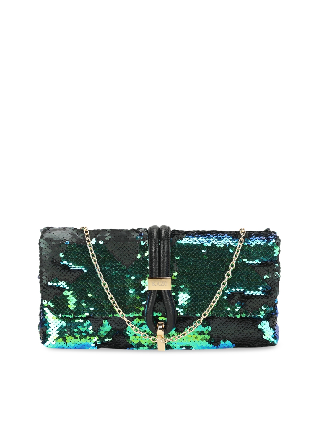 Buy Kazo Green Embellished Purse Clutches for Women 10286171 Myntra