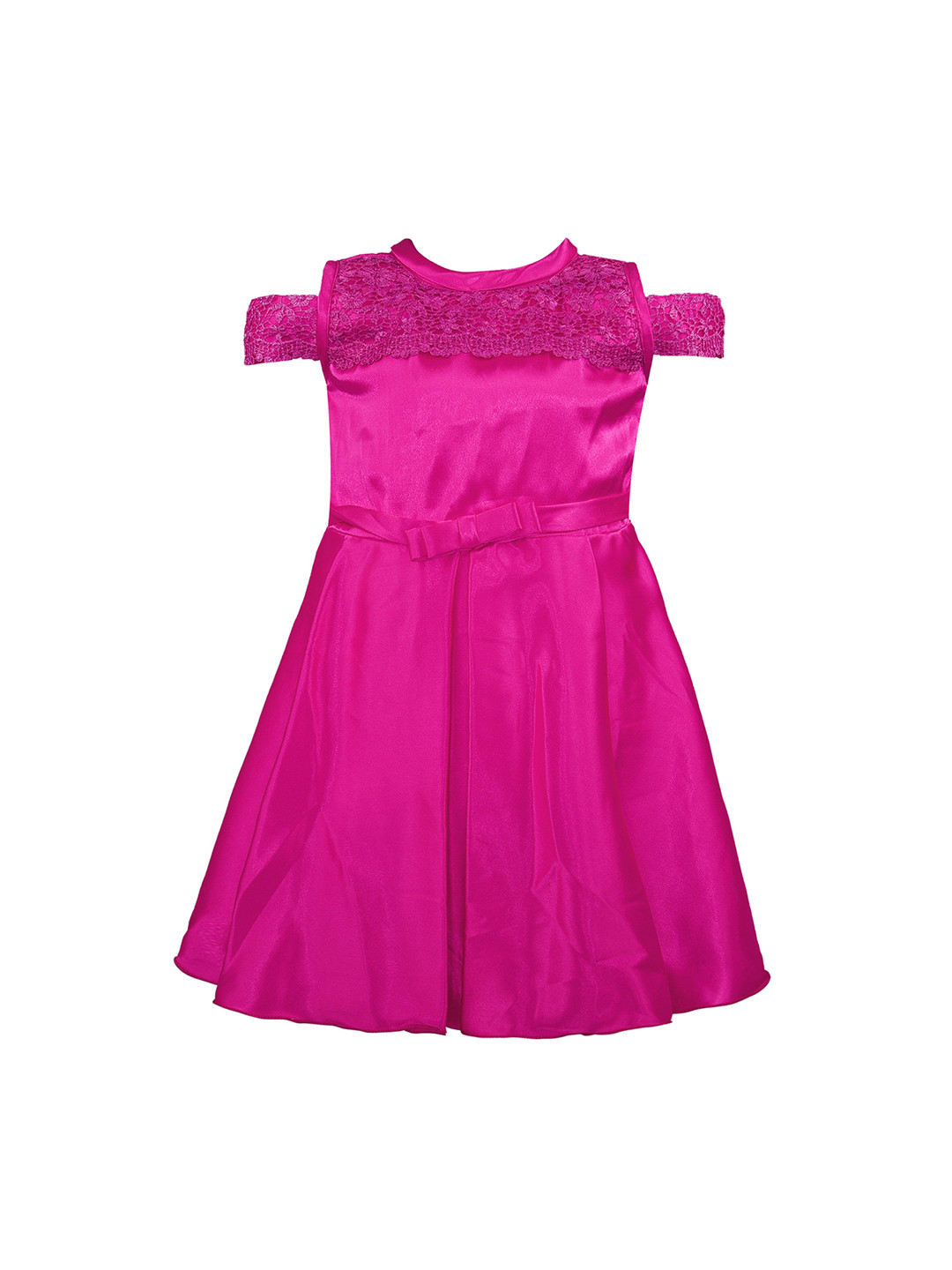 Wish Karo Girls Pink Fit and Flare Dress