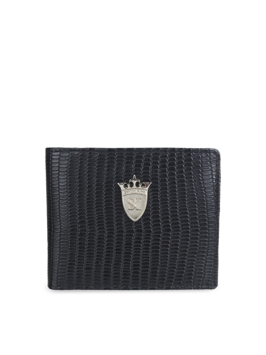 STYLER KING Men Black Solid Leather Two Fold Wallet