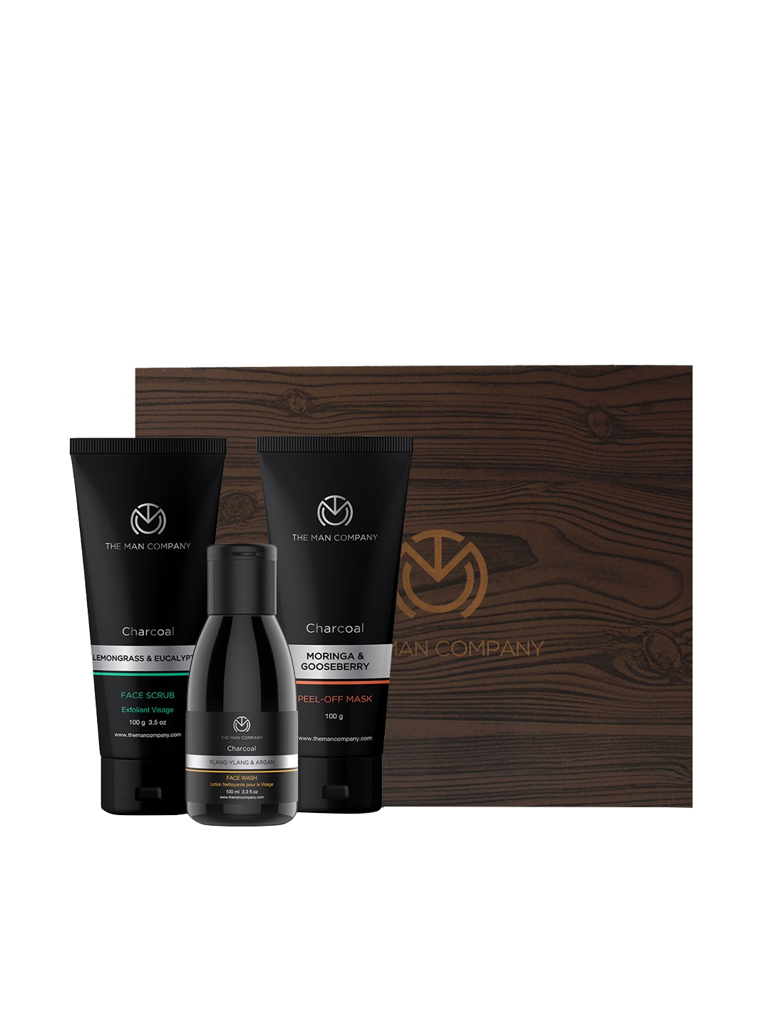 Buy The Man Company Men Charcoal Express Combo Set Of Face Wash Face Scrub And Peel Off Mask Mens Grooming Kit For Men 10297377 Myntra