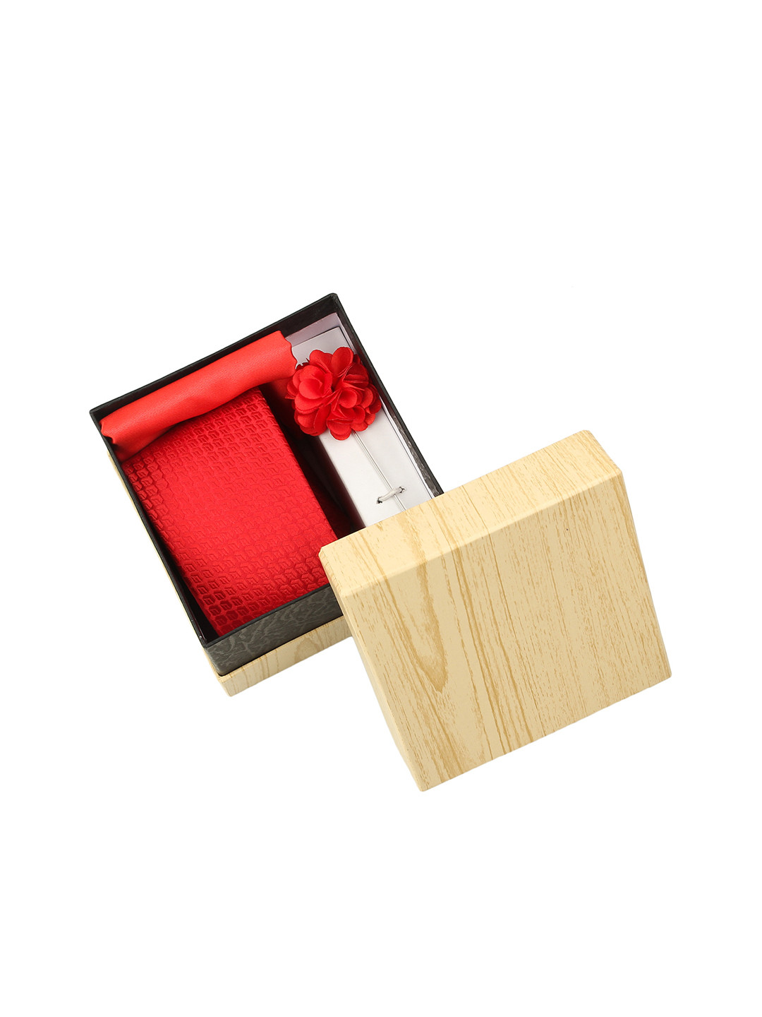 Alvaro Castagnino Men Red & Silver-Toned Accessory Gift Set
