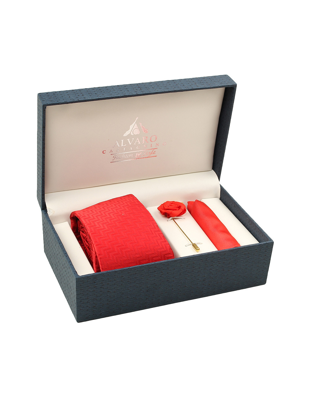 Alvaro Castagnino Men Orange Accessory Gift Set