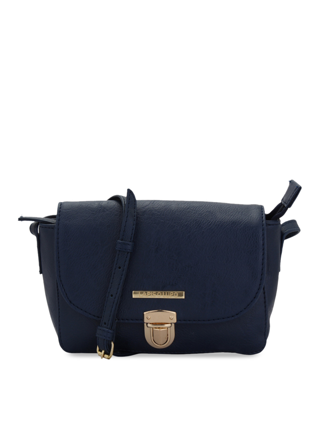 Lapis O Lupo Women Blue Solid Sling Bag