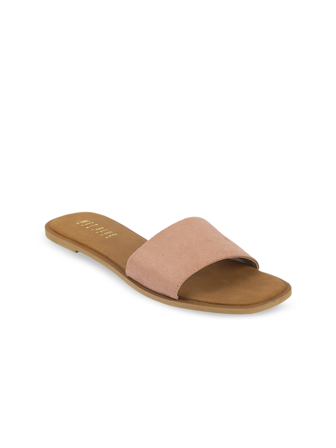 Wet Blue Women Pink Solid Open Toe Flats