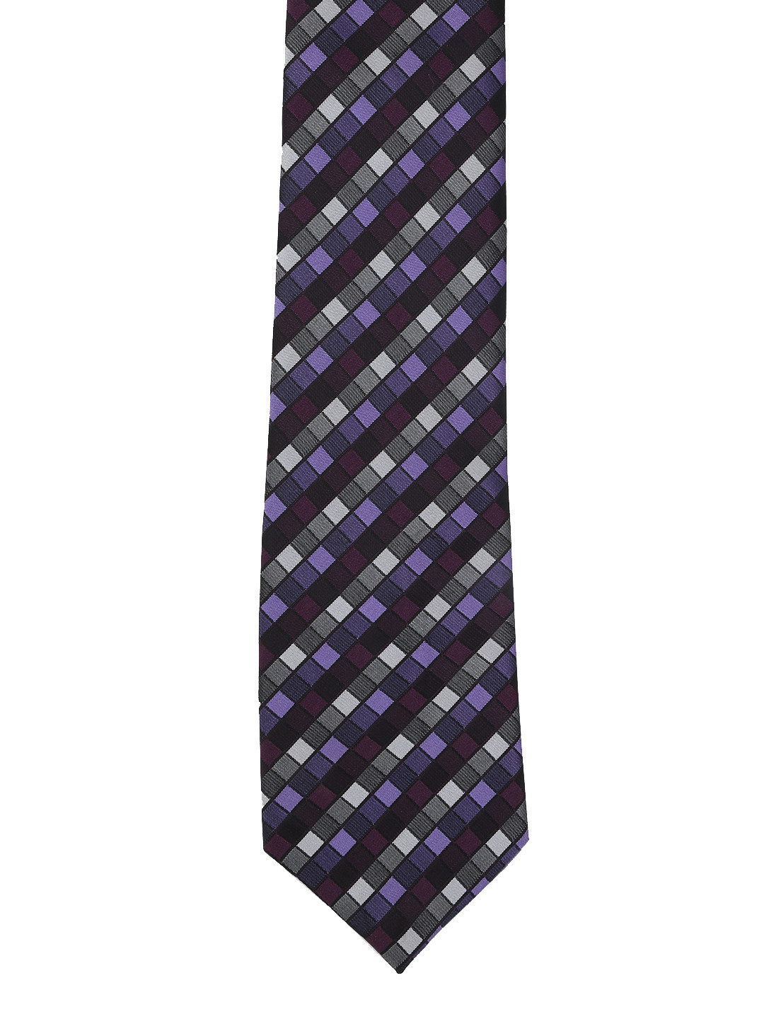 Calvadoss Purple & Mauve Checked Broad Tie