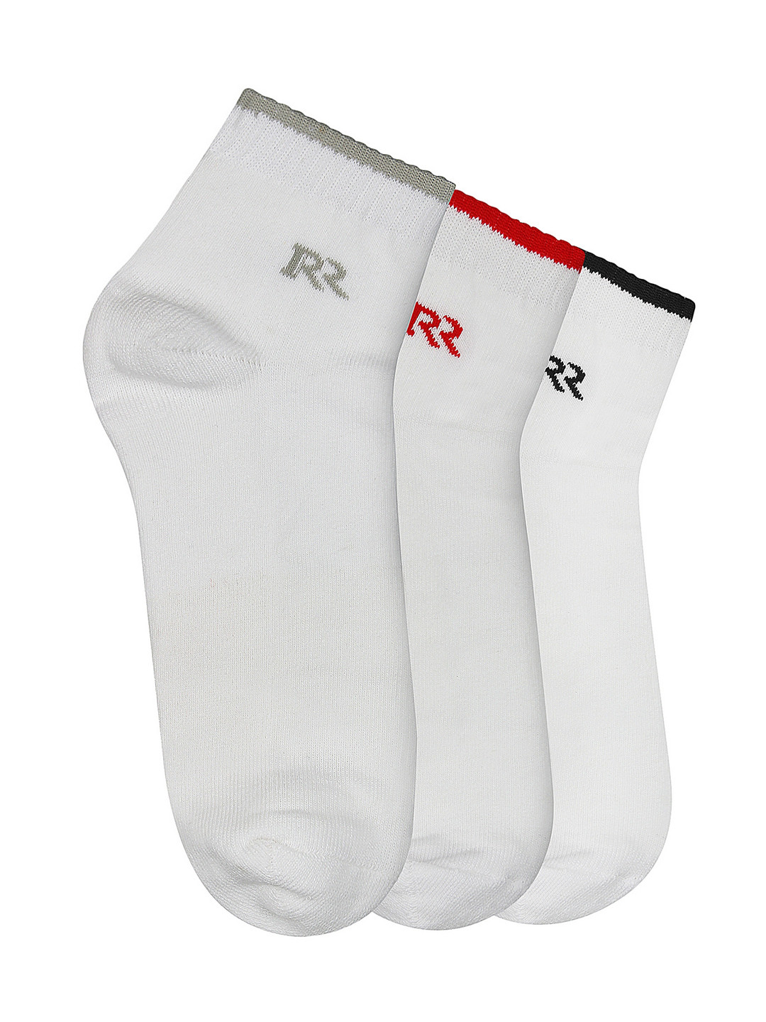 ROMEO ROSSI Men White Set of 3 Ankle-length Socks