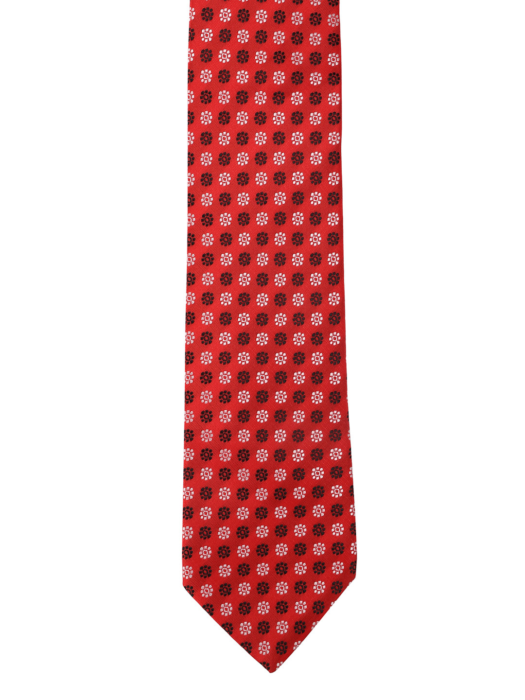 Calvadoss Red Woven Design Broad Tie