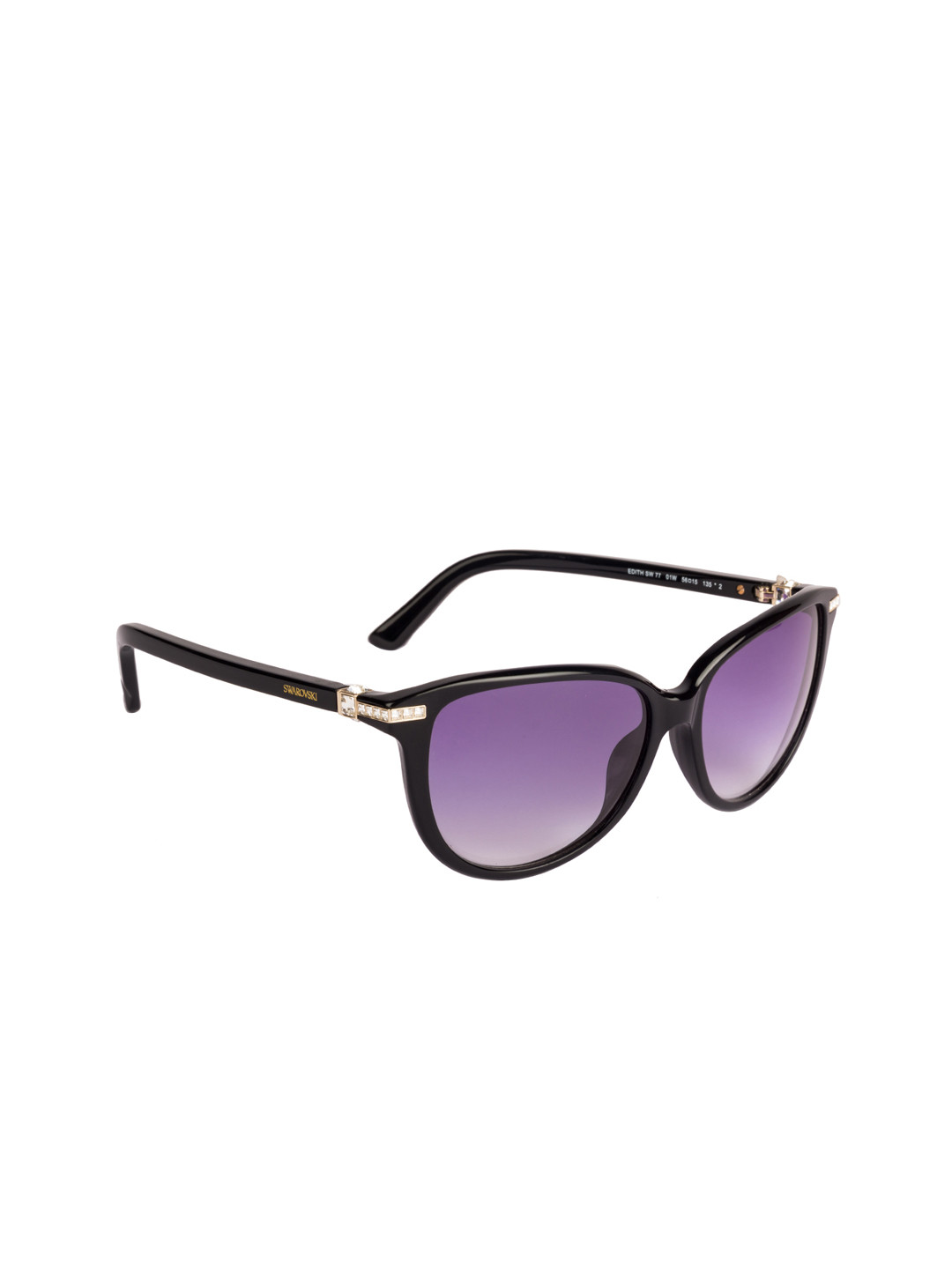 SWAROVSKI Women Cateye Sunglasses SK0077 56 01W