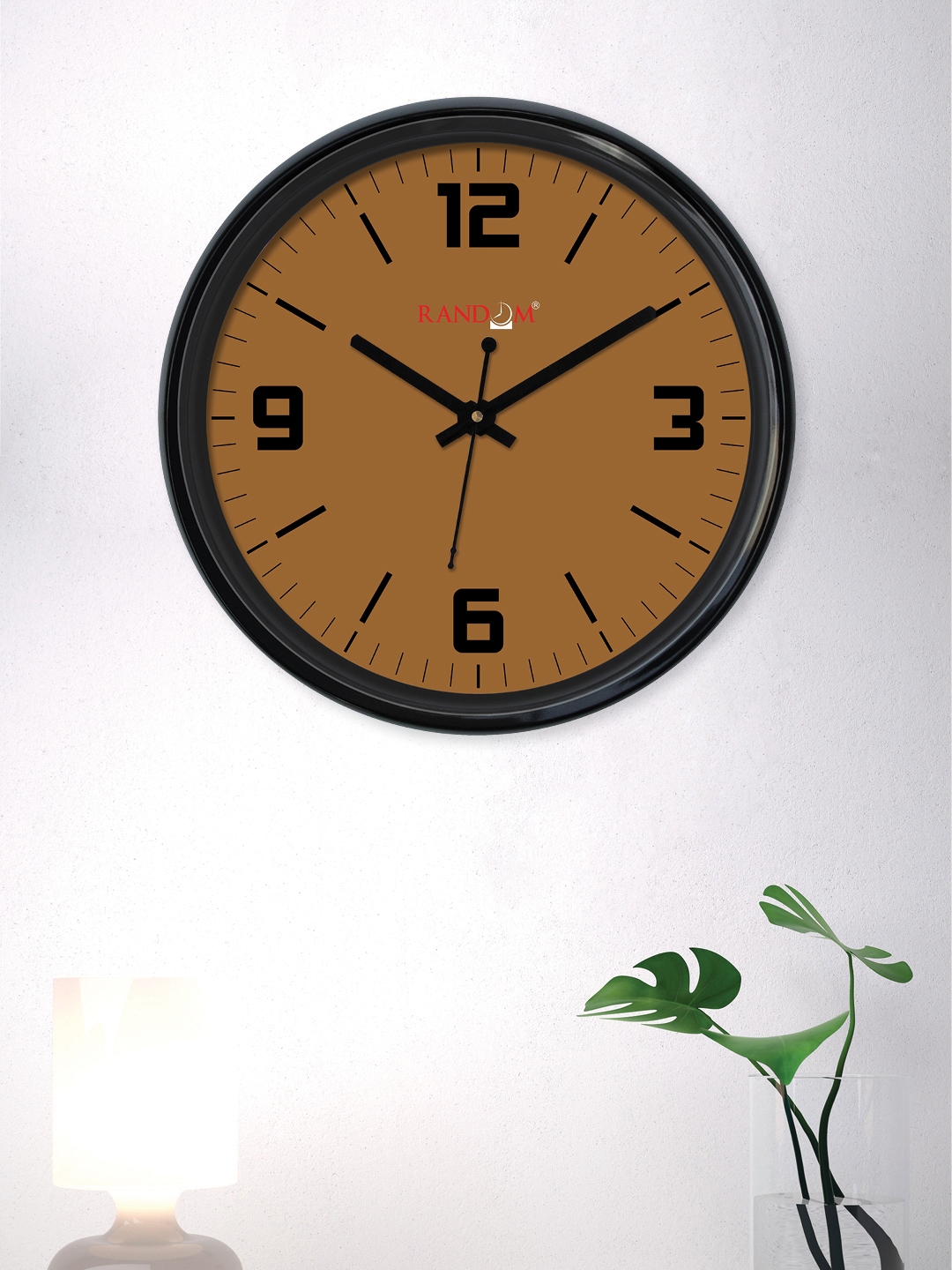 RANDOM Mustard Yellow Round Solid Analogue Wall Clock  30 cm x 30 cm 