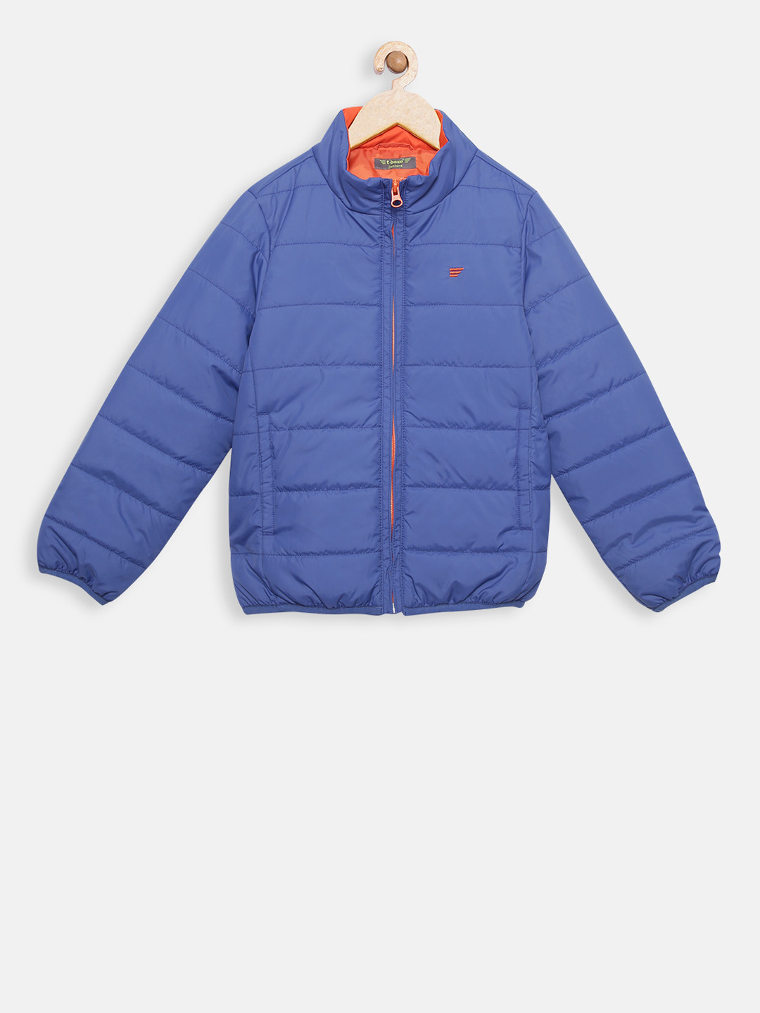 t-base Boys Blue Solid Lightweight Jacket
