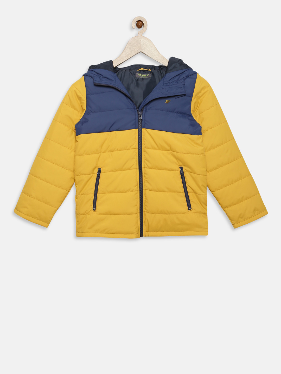 t-base Boys Yellow Colourblocked Lightweight Jacket