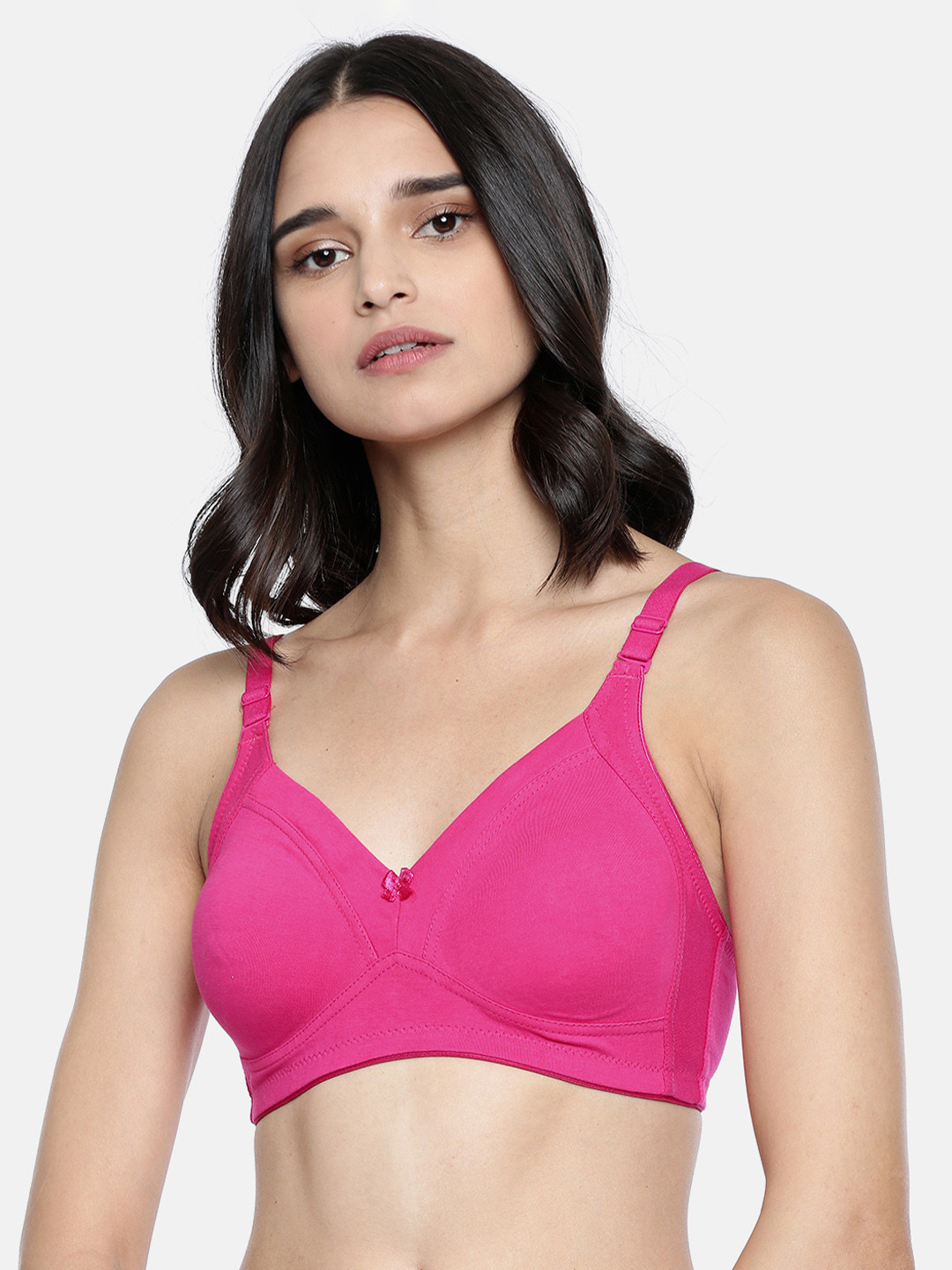 Lady Love Magenta Solid Non-Wired Non Padded Everyday Bra LLBR2021