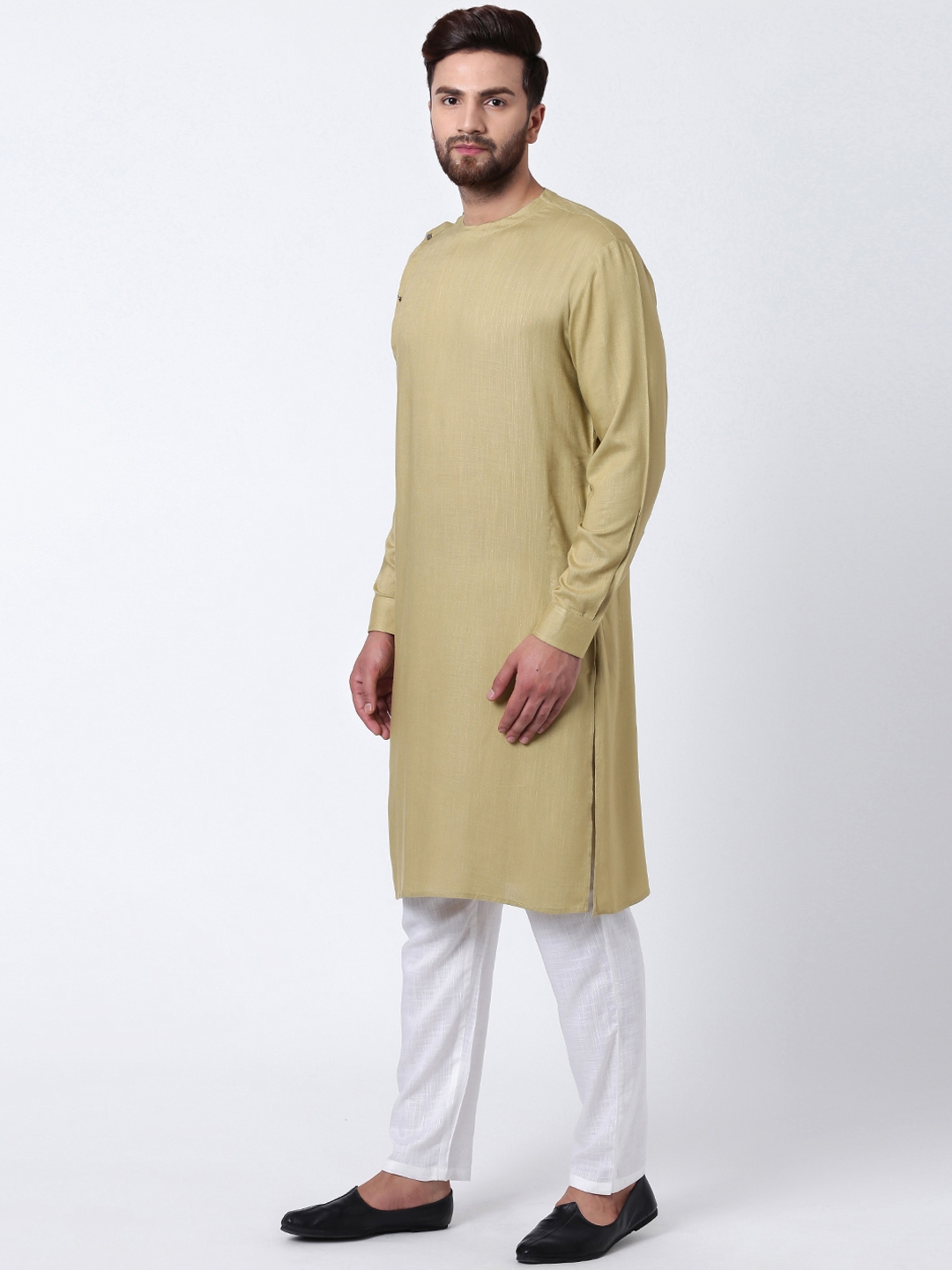 Angrakha Style Men Kurta Pajama Bollywood Wedding Wear Dress Tunic XS-5XL