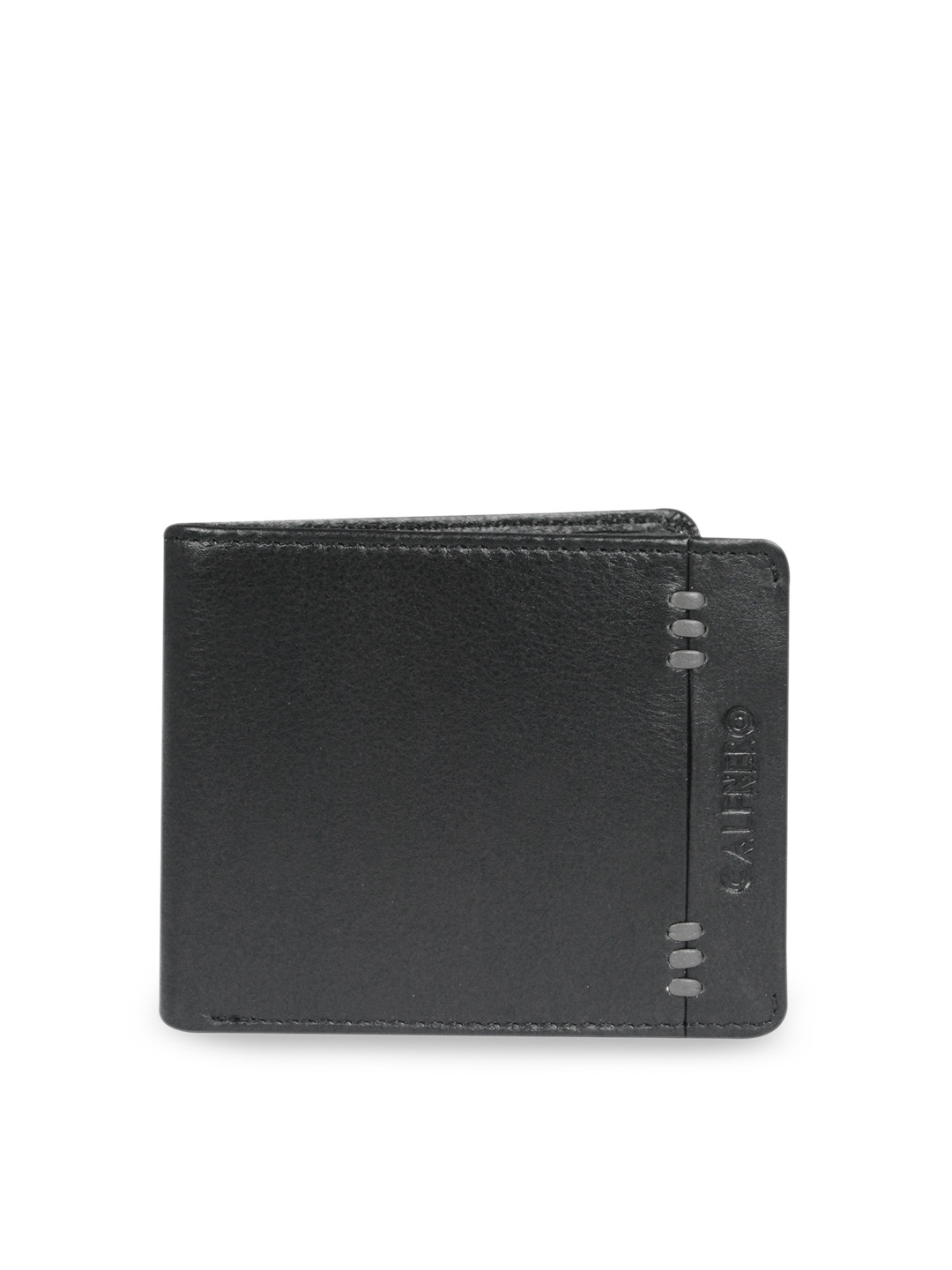 CALFNERO Men Black Solid Two Fold Wallet