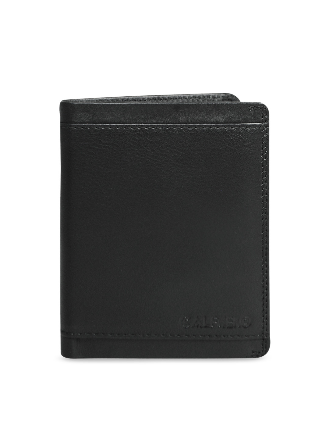 CALFNERO Men Black Solid Two Fold Wallet