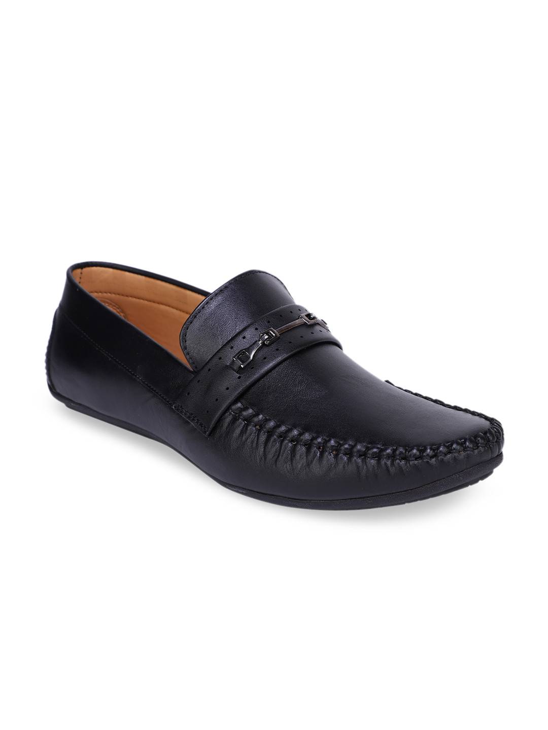 Respiro Men Black Solid Loafers