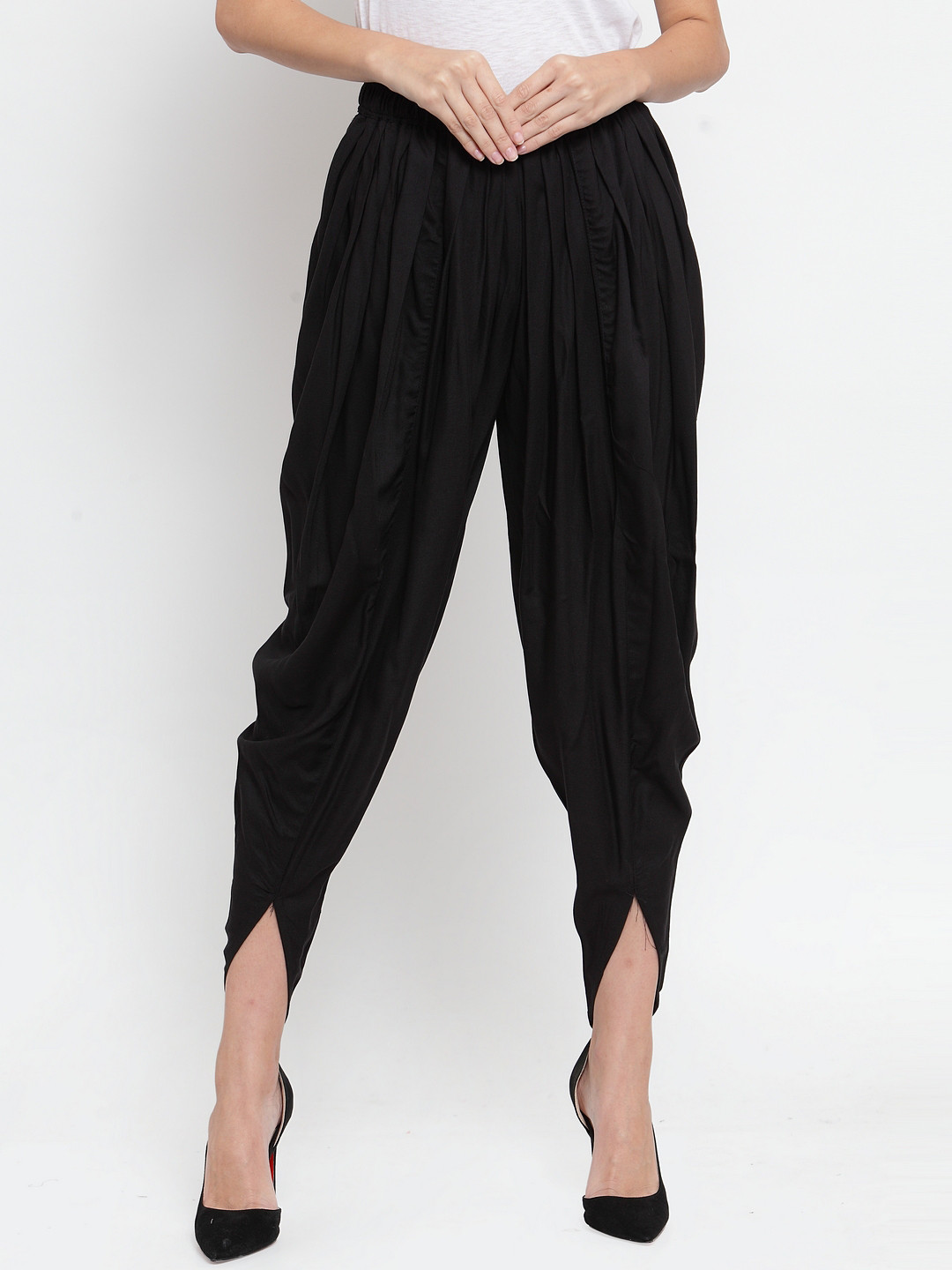 Clora Creation Women Black Solid Dhoti