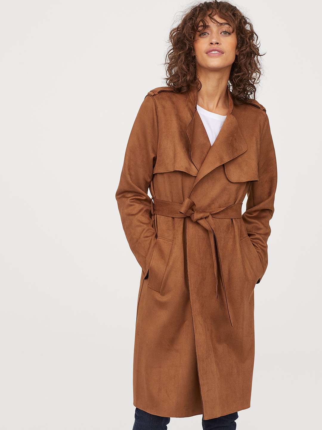 Brown trench coat h&m best sale