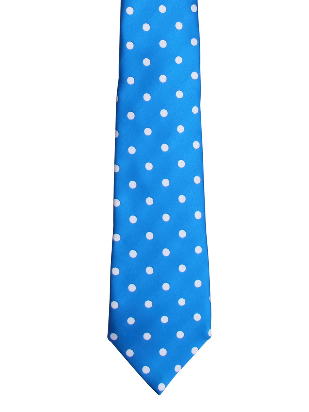 Tossido Men Blue & White Woven Design Broad Tie