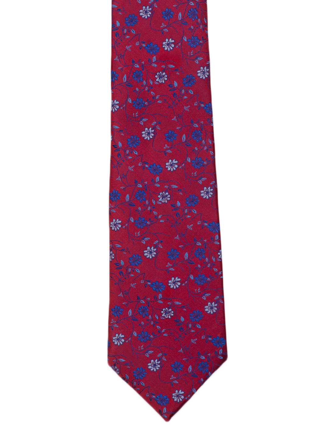 Tossido Men Maroon & Blue Woven Design Broad Tie