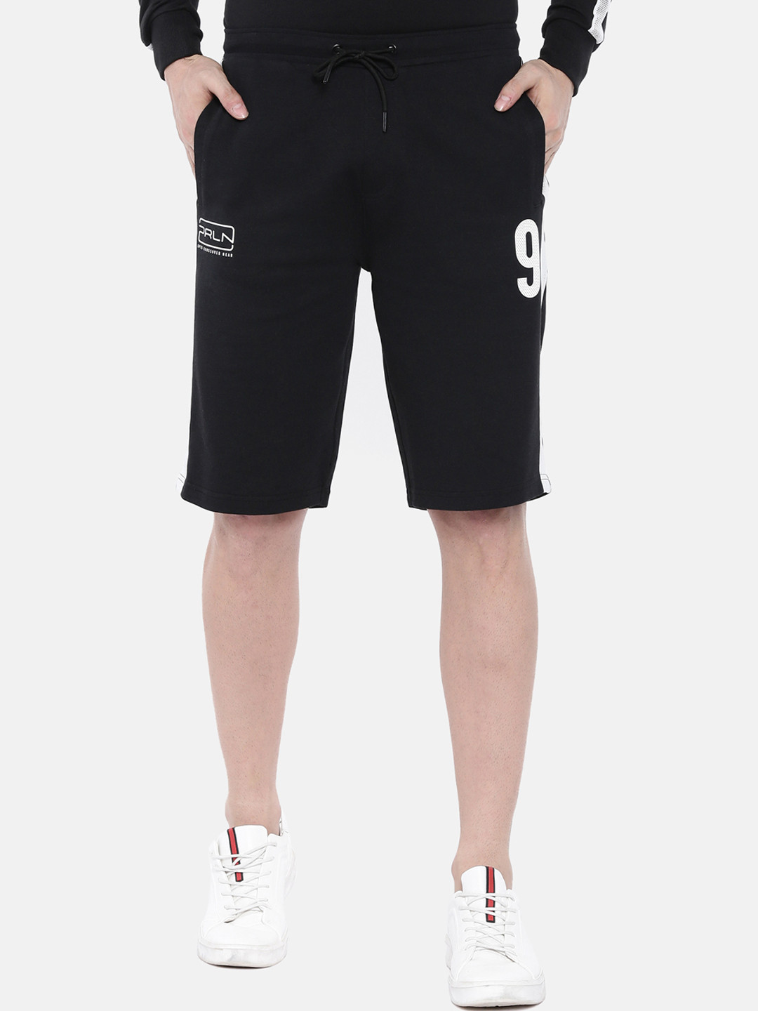 Proline Active Men Black Solid Slim Fit Sports Shorts