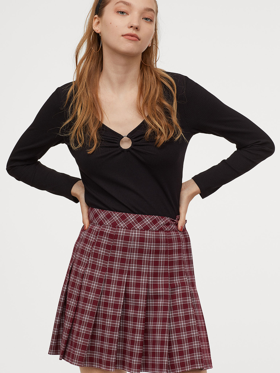 Ribbed top myntra clearance