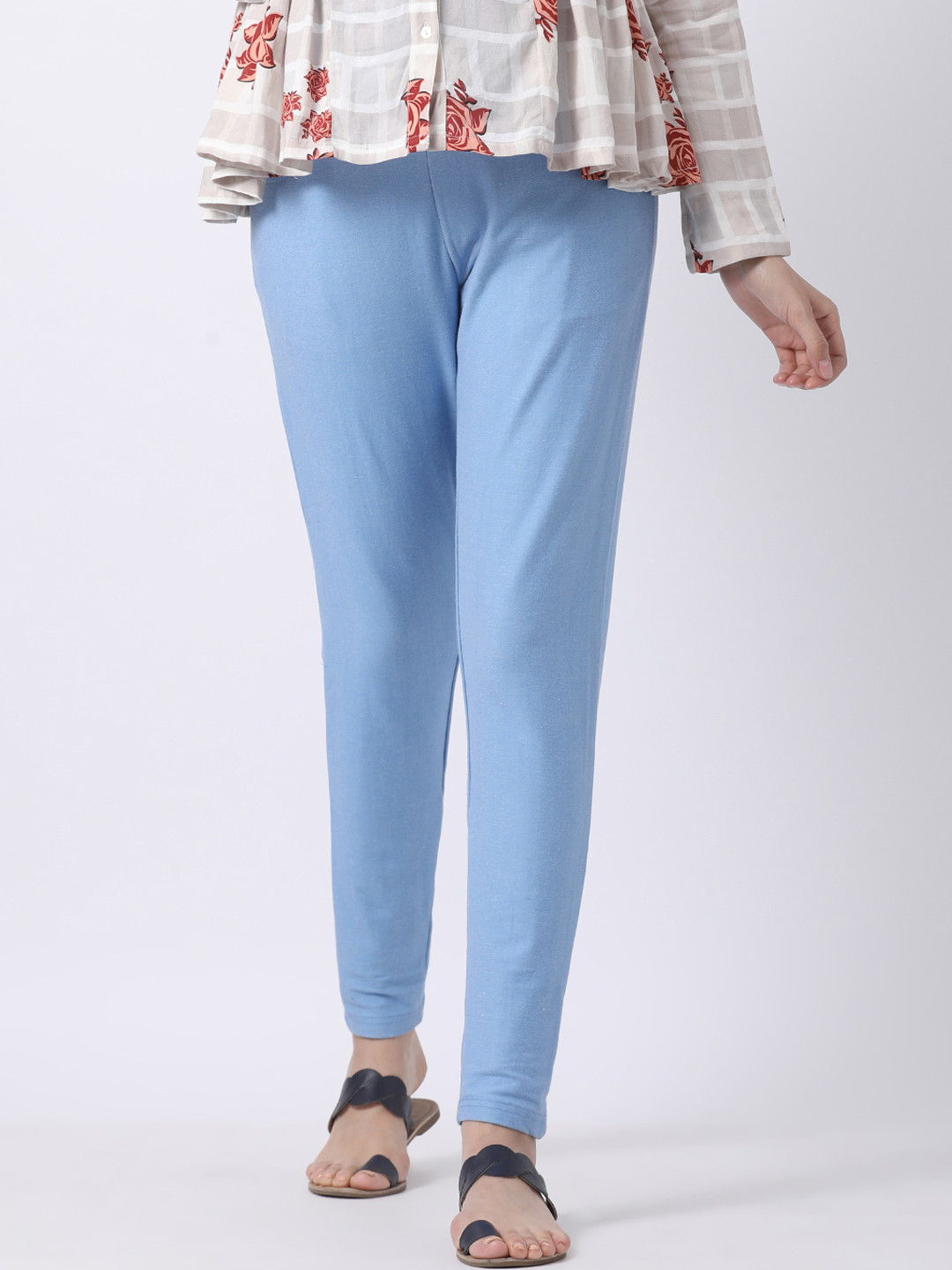 GOLDSTROMS Women Blue Solid Relaxed-Fit Denim Maternity Jeggings