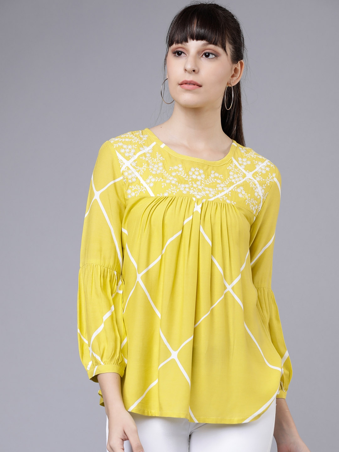 Yellow 2025 tops myntra