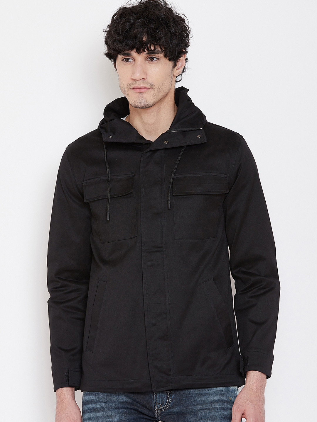 PUNK Men Black Solid Tailored Jacket