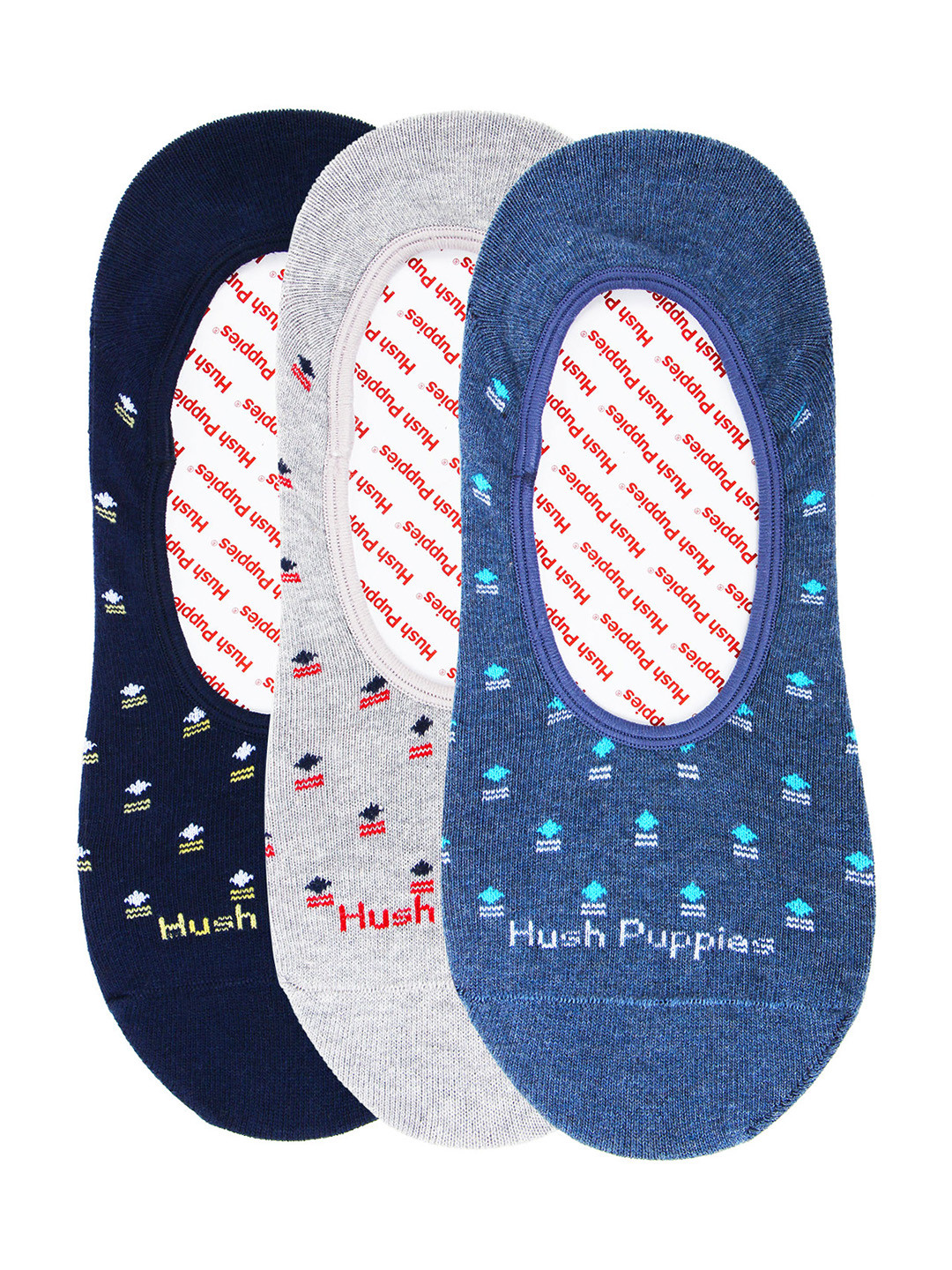 Hush Puppies Men Pack of 3 Assorted Shoe Liners