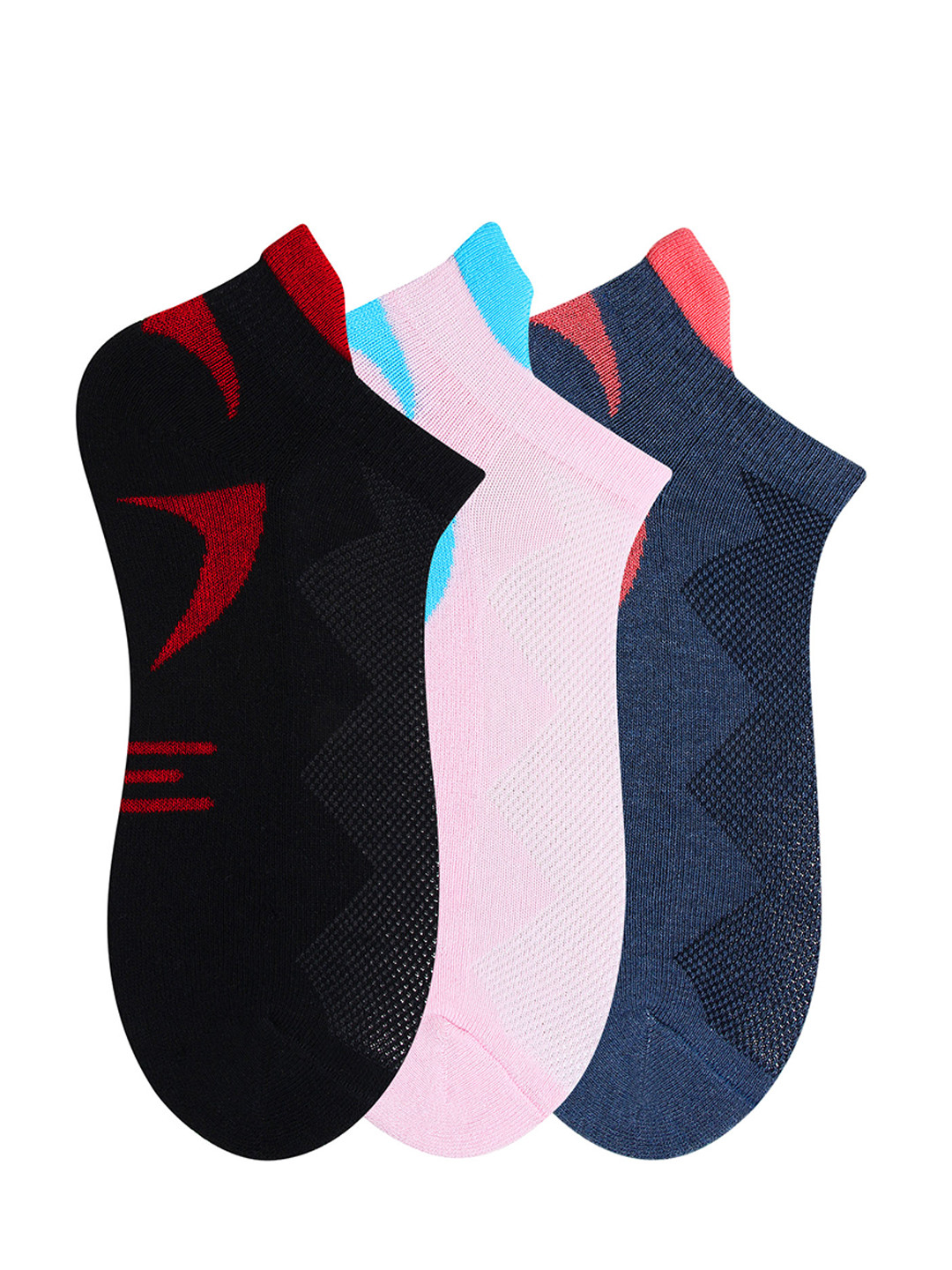 Hush Puppies Women Pack of 3 Assorted Ankle-Length Socks