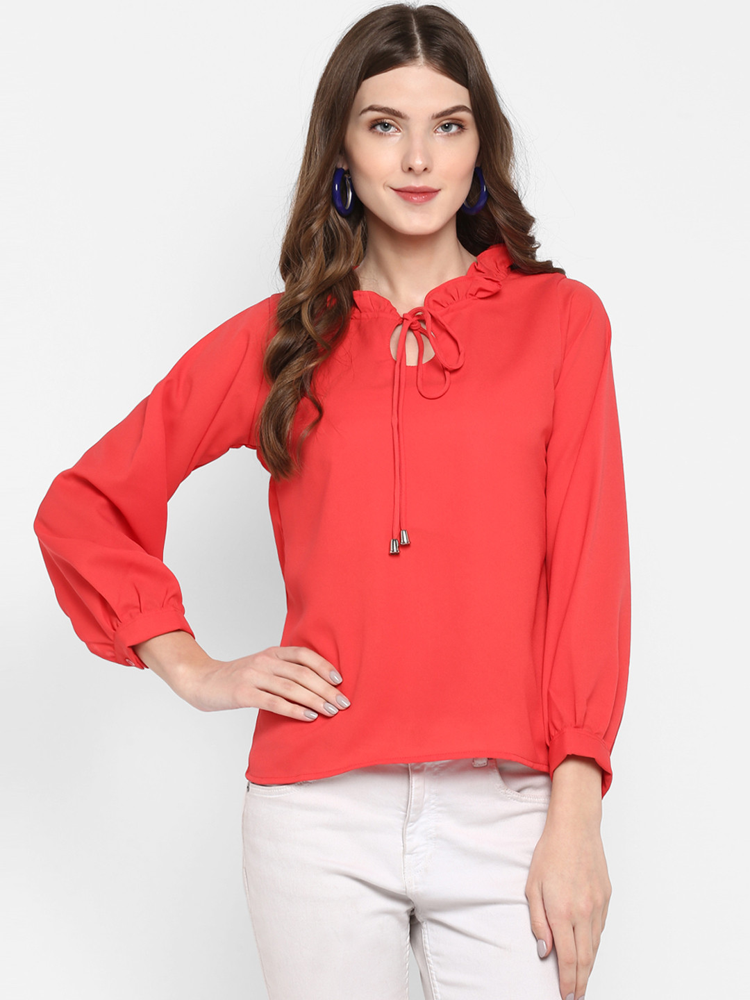 Indietoga Women Red Solid Top