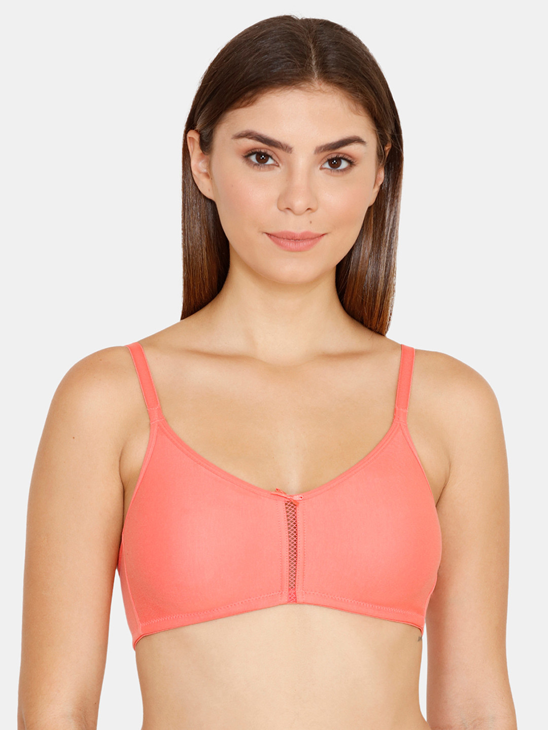Zivame Pink Solid Non-Wired Non Padded Everyday Bra ZI1882CORECORNG