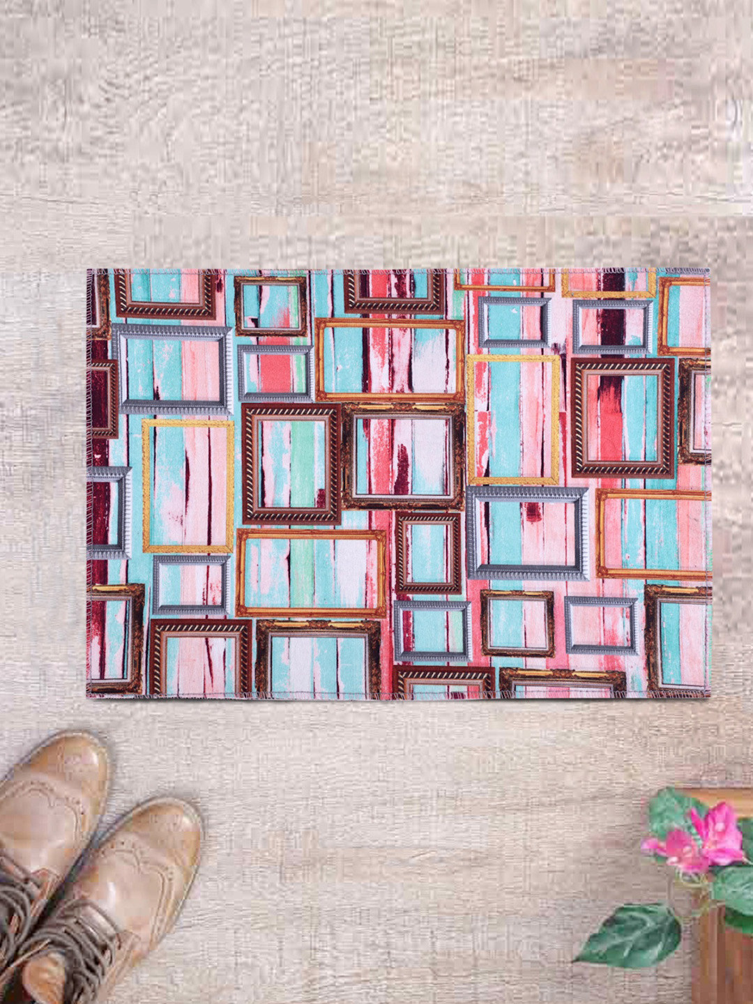 ROMEE Multicoloured Printed Anti-Skid Doormat