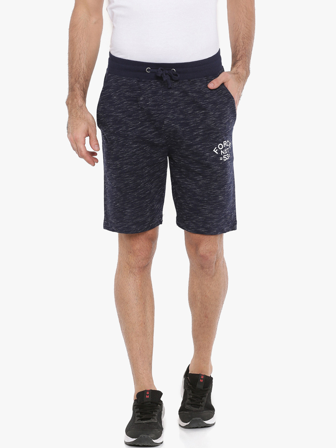 Force NXT Men's Super Combed Cotton Solid Shorts with Zipper Pocket
