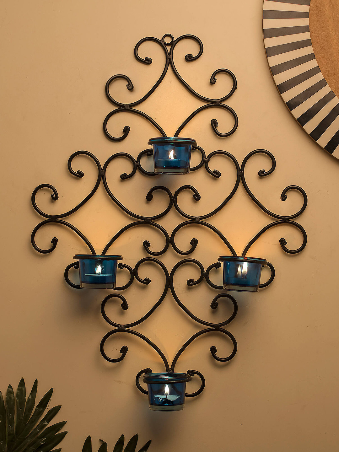 Homesake Black & Blue Candle Holders
