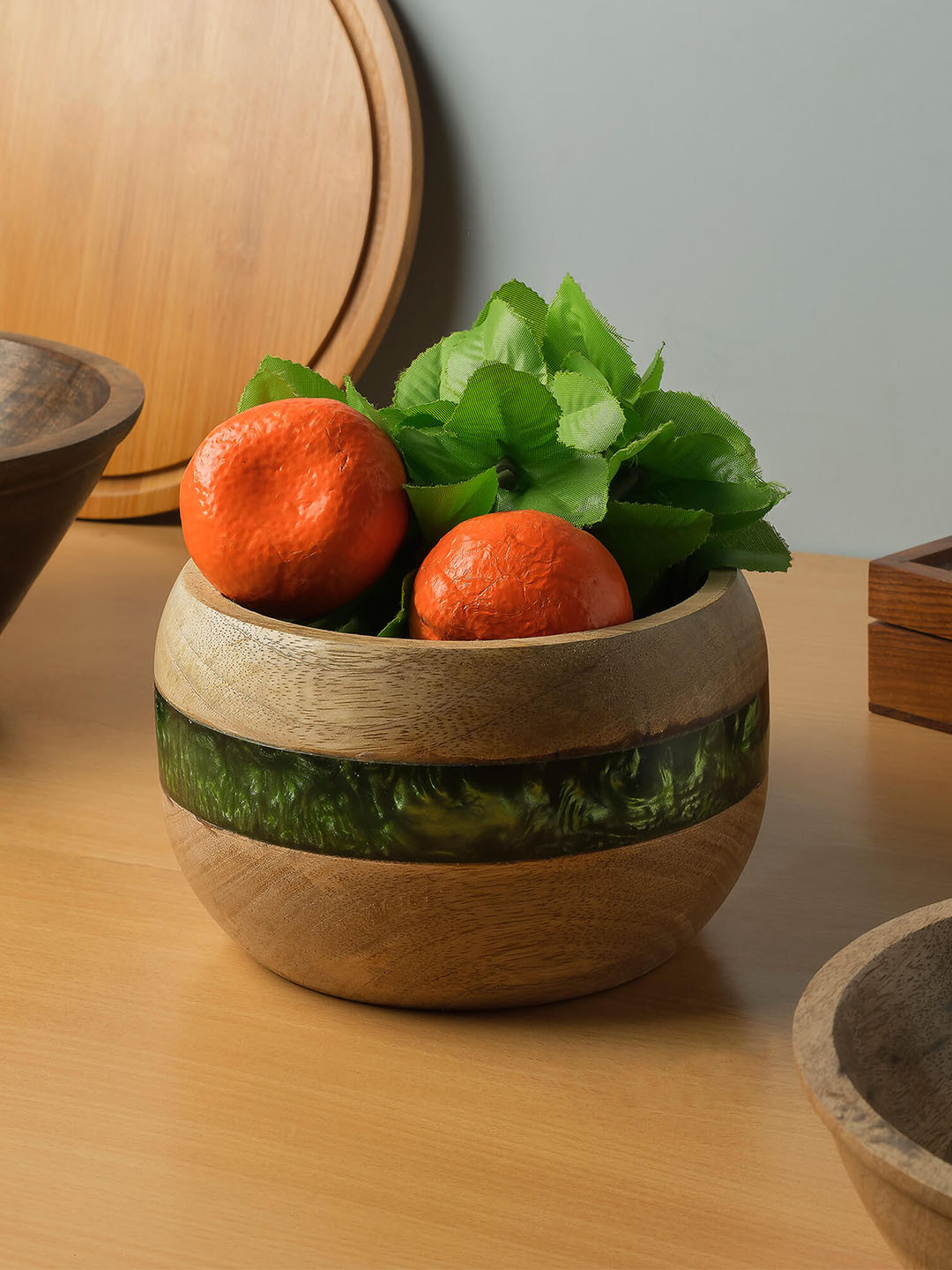 Homesake Blue & Green Hand Turned Bowl