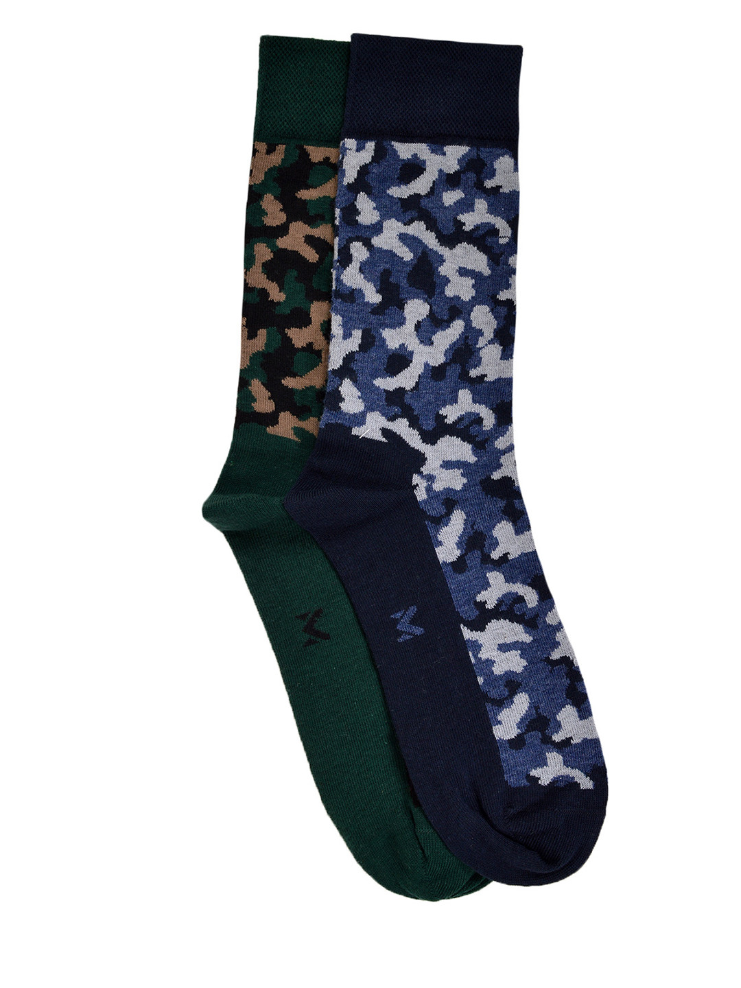 VINENZIA Men Pack of 2 Camouflage Pattern Calf-Length Socks